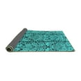 thumbnail image 2 of Ahgly Company Indoor Rectangle Oriental Turquoise Blue Industrial Area Rugs, 2' x 4', 2 of 4