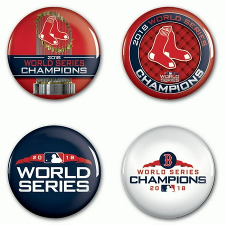- Boston Red Sox WinCraft 2018 World Series Champions 4-Piece Button Set - No Size