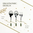 thumbnail image 6 of Spode Christmas Tree 3-Piece Stainless Steel Cutlery Set - Porcelain Handle Flatware with Meat Fork, Serving Spoon, & Slotted Spoon - Holiday Silverware for Christmas Dinners & Seasonal Gatherings, 6 of 7