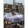 thumbnail image 3 of Outdoor Tablecloth with Umbrella Hole Zipper Boho Pines Round Tablecloth 54" Waterproof Outside Table Cloth Fogged Mist Forest Purple-blue Mountain Vintage Patio Table Cover Tablecloths for Picnic, 3 of 8