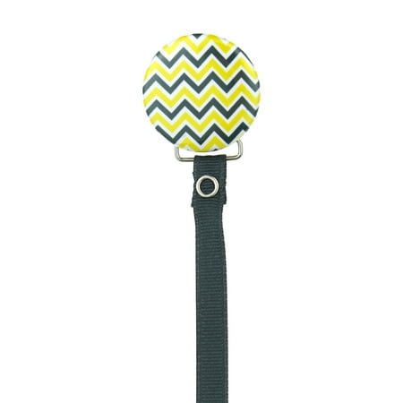 Chevron Design Ribbon Pacifier Clip