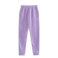 thumbnail image 4 of WTOBBY Women's Solid Color Long Sleeve Hoodie and Pants Two-Piece Sport Set, Casual Fashion Tracksuit for Gym Lounge, Comfortable Athletic Wear for Women Fall Winter,Light Purple XL, 4 of 6