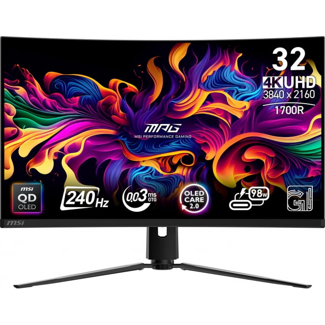 Monitor Gamer MSI MPG 321CURX QD-OLED 31.5", 3840x2160 4K Ultra HD, FreeSync, 240Hz, HDMI/DisplayPort