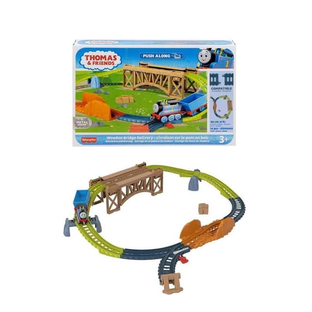 Pista de Juguete Thomas & Friends Grandes Amigos Puente de Madera y Thomas