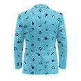 thumbnail image 6 of HELLHERO Musical Note Pattern Polyester Mens Suit with One Button, Single Breasted Lightweight Men's Suit for Summer, 6 of 8