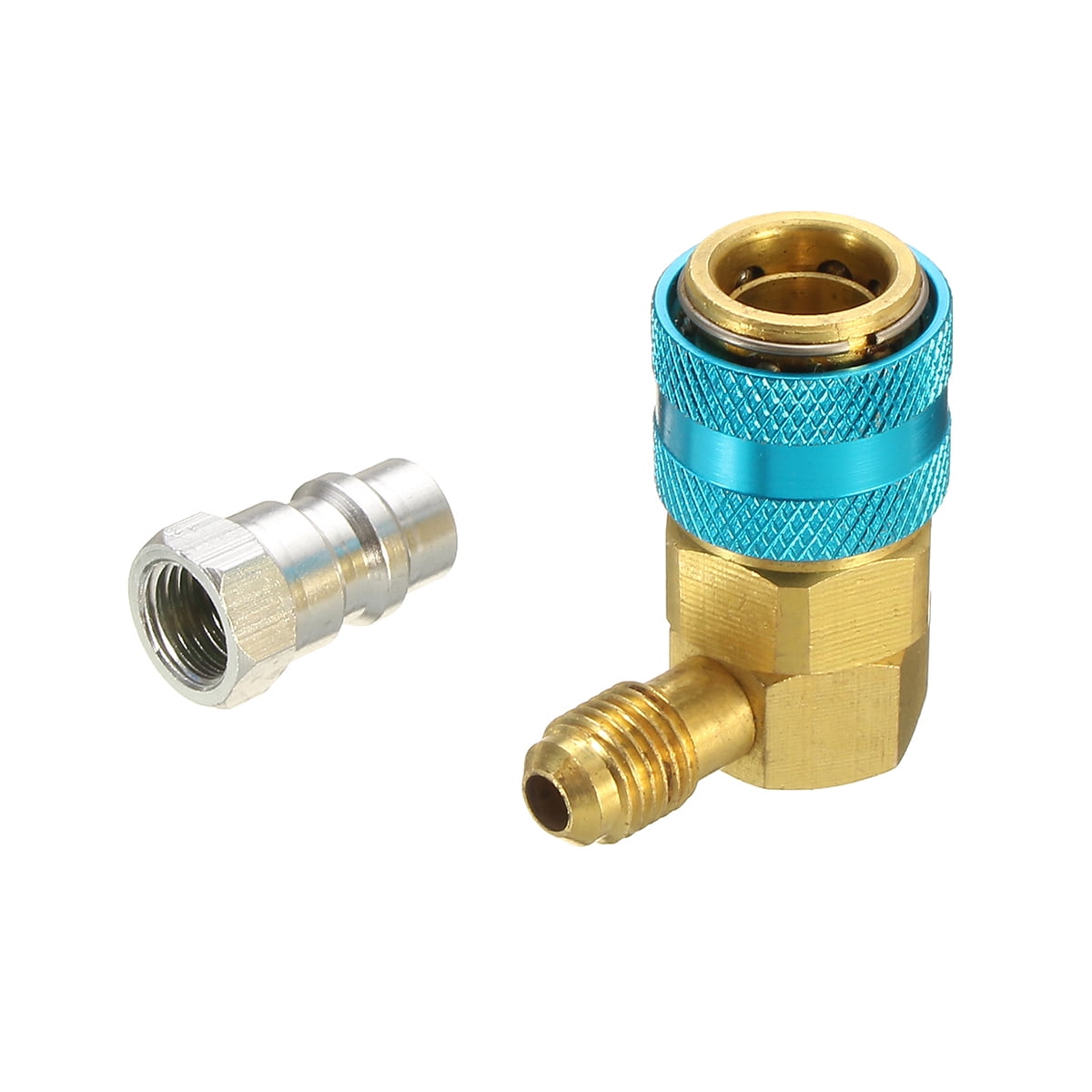Low R12 or R134A Quick Coupler Adapter Kit Injection Car A//C Oil /& Dye Injector