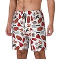 thumbnail image 2 of Balery Red Food Mens Swim Trunks Swim Shorts for Men Quick Dry Inseam Beach Shorts with Compression Liner Pocket-Medium, 2 of 9