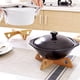 thumbnail image 4 of Pot Base Bracket Insulated Pot Bowl Long Pot Base Frame, metal rolling cart, pot rack stand, 2-tier design, foldable, portable, for kitchen, high heat resistance, durable metal, for dorm,, 4 of 8