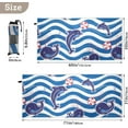 thumbnail image 4 of Sea Pattern with Dolphins Whales Beach Towel Quick Dry Absorbent Bath Towels Sandproof Lightweight Towel for Gym Yoga Sports Swimming- 30x60in Washcloth Gift, 4 of 7