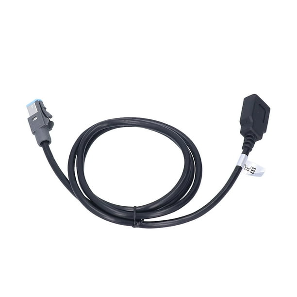 Adaptador de Cable USB, Adaptador de Cable USB de 4 Pines Extensor de Cable Macho 102 Cm / 40,16 Pulgadas de Largo ABS Negro para Nissan Teana Ecomeon no