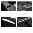thumbnail image 4 of ABS White Center Console Wrap Cover Kit Dashboard Armrest Cover Door Side Trim Interior Suit for Tesla Model Y 3 Accessories, 4 of 8