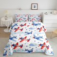 thumbnail image 2 of Castle Fairy Cute Cute Plane Aircraft Bedding Comforter Set 2pcs for Preppy Child,Transportation Theme Twin Comforter Sets Microfiber,Starry Sky Breathable Bedding Set,Microfiber Bedroom Decor, 2 of 8