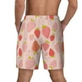 thumbnail image 3 of Kdxio Strawberry Print Men's Swim Trunks with Compression Liner 7 Inch Inseam Quick Dry Swim Shorts, 3 of 7