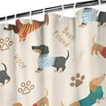thumbnail image 3 of Dachshund Shower Curtain 72"x72" ,Bathroom Decorative Shower Curtains Set with 12 Hooks,Modern Waterproof Washable Shower Curtain, 3 of 6