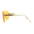 thumbnail image 3 of Minimalist Shield Rimless Racer Retro Sunglasses Gold Yellow, 3 of 4