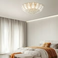 thumbnail image 5 of 23.5" 7-Head Ceiling Light Flush Mount Lamp Lotus Fixture Chandelier W/ Remote for Living Room, Bedroom, 5 of 24