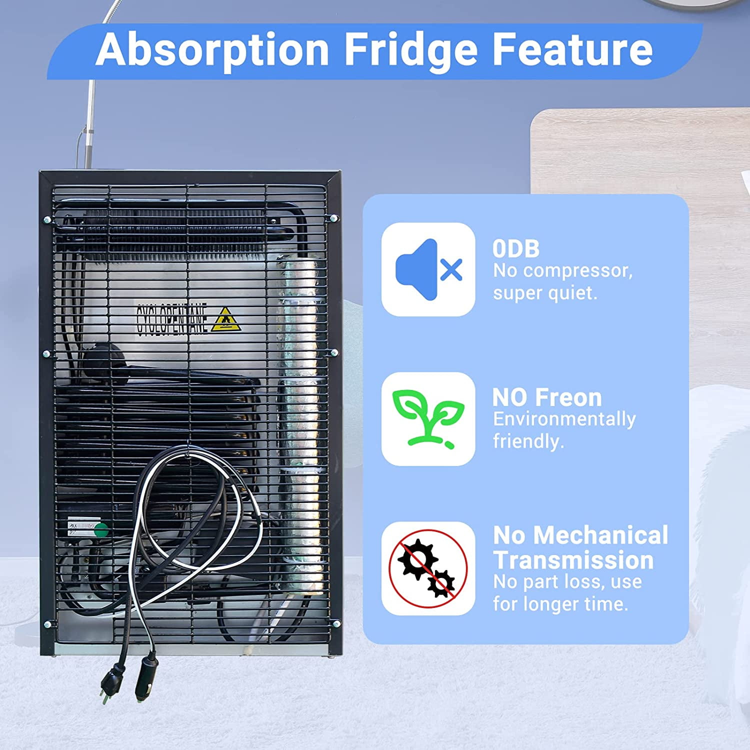 Smad 1.7 cu ft 12V/110V Truck Refrigerator Dometic RV Camper Fridge Car Cooler