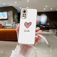 thumbnail image 3 of A Pink Heart Crossbody Lanyard Silicone Phone Case For Xiaomi Redmi Note 11 Pro 10 Pro 10 12 11S 9 10A 10C 9C 9A 9T Cover, 3 of 5