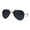 Silver Black, variant on Polarized No Glare Mens Luxury Officer Style Metal Rim Sunglasses Gunmetal Black