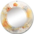 thumbnail image 2 of Designart "Whirling Colors in Orange and Yellow I" Minimalism Round Wall Mirror - Modern Oval Printed Decorative Oversized Mirror - Multiple Color Options, 2 of 4