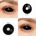 thumbnail image 1 of Contactos de Sclera Negros Completos Casa de los Tesoros Crazy Halloween 22MM 1 par, 1 of 3