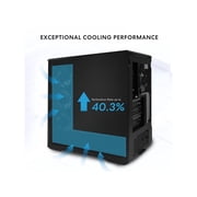 Lian Li VECTOR V100 MINI Micro Form Factor Compact PC Case, Pre-install 4 x 120mm ARGB PWM Fans, Panoramic Tempered Glass, Support Backet-Connect Micro-ATX, 415mm GPU, 360mm Radiator - Black(V100RMIX