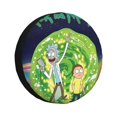 thumbnail image 1 of Cute Cartoon Rick And Morty Spare Tire Cover Wheel Protectors For Trailer Rv Suv Truck Camper Travel Fits For Tire Diameter 15 Inch, 1 of 7