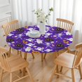 thumbnail image 3 of Cute Halloween Icons Pattern Round Fitted Tablecloth with Elastic Edge,Dining Table Cover Waterproof,Outdoor Round Tablecloth for Camping,Dining,Indoor and Outdoor, 3 of 7