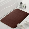 thumbnail image 5 of Fleece Floor Mat | Thickened Quilted Solid Color | Non-Slip Water Absorbent Bathroom Kitchen Entrance Rug | Foam Comfort Foot Pad | 19.68x31.49in | 1 Piece, 5 of 6