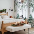 thumbnail image 4 of Snowman Christmas Sheer Curtains 108 Inches Long, Xmas Tree Weeping Pine Cones Light Filtering Window Curtains for Living Room/Bedroom, Rod Pocket Voile Sheer Curtain Drapes, 52"W x 108"L, 2 Panels, 4 of 9