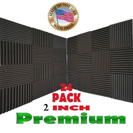 24 Pack Acoustic Panels Studio Soundproofing Foam Wedges 2