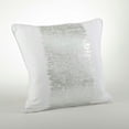 thumbnail image 5 of Saro Lifestyle Metallic Banded Design Pillow Silver 20 X 20, 5 of 5
