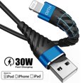 thumbnail image 2 of Cable USB de carga rápida para teléfono móvil, Cable de datos de 2m y 6 pies, 2.4A, para iPhone 11, 12, 13 Pro, X, XS Max, 6, 7, 8 Plus, SE, iPad, 2 of 5