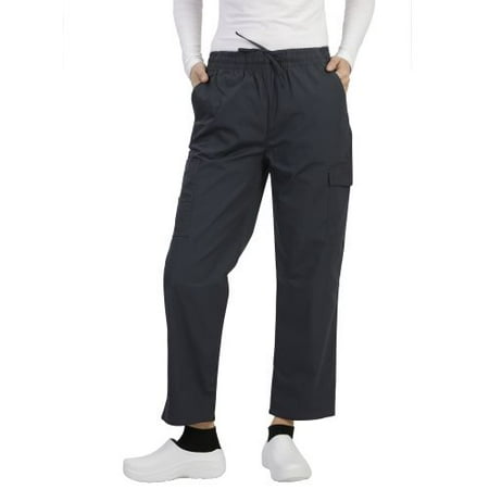 

MAZEL UNIFORMS UNISEX ELASTIC WAIST SCRUB PANTS WITH CARGO POCKETS- REGULAR + PETITE + TALL