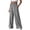 Gray, variant on cocolona Casual Loose Wide Leg Pants for Women Summer Solid Color Elastic Waist Straight Trousers with Pocket