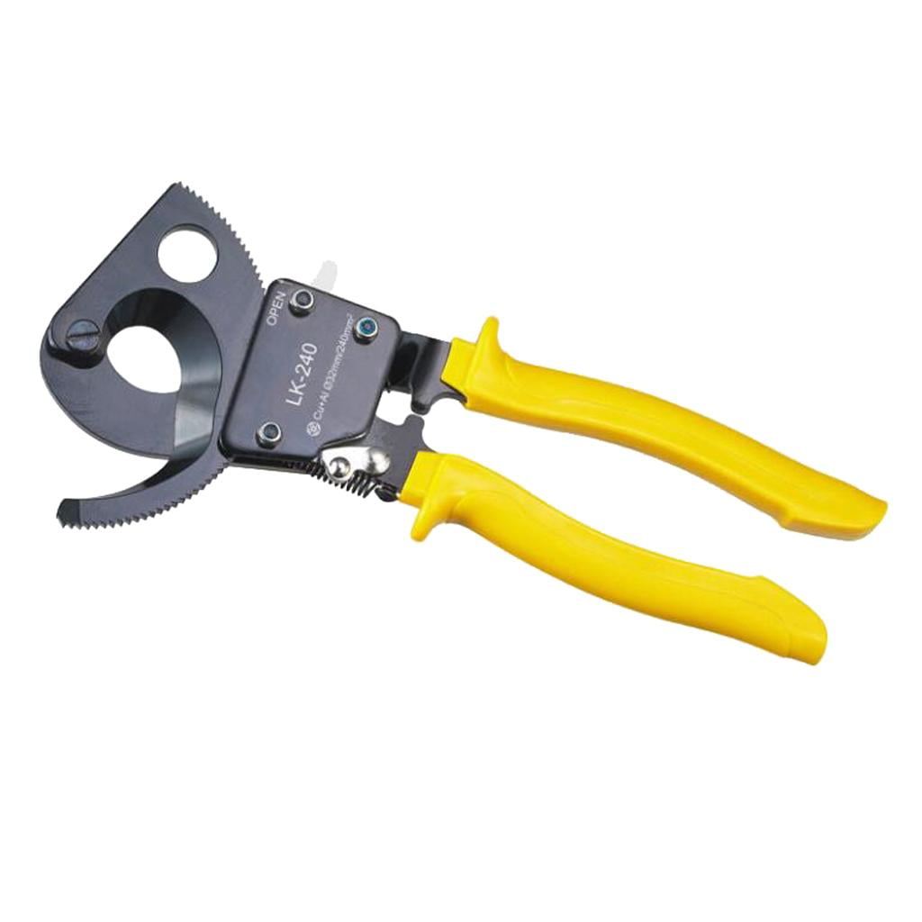 Nishiyuenyi 240mm² Ratchet Cable Wire Cutter Professional Heavy Duty Wire Cutter Hand Tool for Cutting Copper and Aluminum Cable