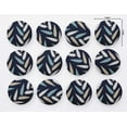 thumbnail image 3 of IBA Indianbeautifulart Blue 2 Holes Canvas Round Buttons For Sewing 1 Inch Stripe & Artistic Leaves Printed Handmade Decorative Buttons Pack Of 50, 3 of 7