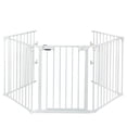 thumbnail image 2 of Costway Verja de Metal 5 en 1 Regulable para Niños Cerca Barrera de Seguridad con Puerta para Chimenea Mascotas Blanco 58 x 74 cm, 2 of 10