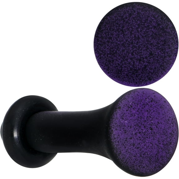 Body Candy 10 Gauge 2Pc Ear Plugs Black Purple Ombre Matte Acrylic Single Flare Ear Plug Gauges Set of 2