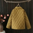thumbnail image 4 of Women's Winter Coats Sevevn Women Warm Quilted Jackets Long Sleeve Button Up Soild Puffer Jacket Coats With Pockets, 4 of 8