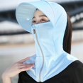 thumbnail image 3 of Fewfanhot Full Face UPF Sun Protection Hood Hat, Detachable Visor Shield Breathable Neck Shoulder Cover for Cycling Driving Fishing, 3 of 8