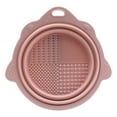 thumbnail image 3 of Folding Makeup Brush Cleaning Bowl | 3D Pattern Design for Deep Cleaning | Soft Silicone Material Prevents Bristle Damage | Portable Storage Beauty Tool, 3 of 7