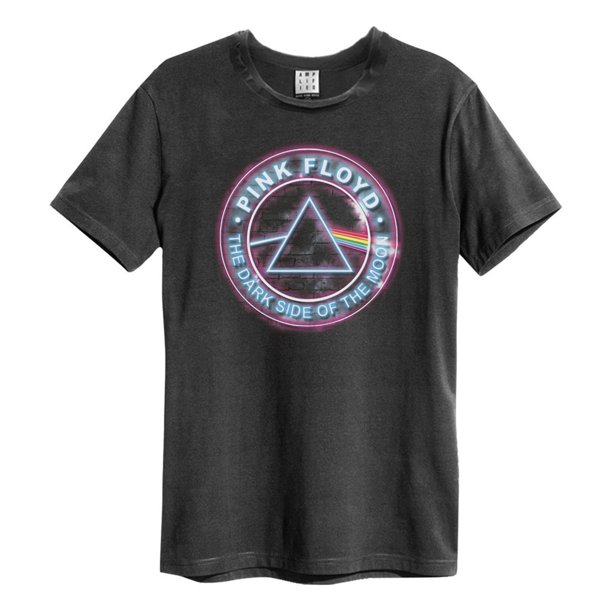 Amplified - Camiseta Pink Floyd Neon Dark Side para Adultos Unisex (Carbón)