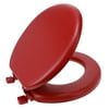 Ginsey Home Solutions Round Soft Cushion Toilet Seat, Merlot Red