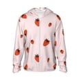 thumbnail image 1 of Lsque Strawberry Pattern UPF 50+ Lightweight Sun Protection Men's Women's Long Sleeve Shirt, Hoodie Performance -Large, 1 of 7