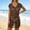 Z002-Brown, variant on Women's Swimsuit Cover Ups Sheer Mesh Short Sleeve V Neck Beach Dress Lightweight Quick Dry Bathing Suits Swimwear