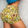 thumbnail image 4 of Goofa Funny Construction Vehicles Printed Workout Shorts Women Seamless Scrunch Butt Lifting High Waisted Gym Booty Shorts Elastic Workout Shorts-Large, 4 of 8