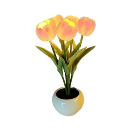 

Zkysteio (5-pin orange-button switch) USB cable LED tulip home night light decorative atmosphere light