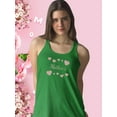 thumbnail image 2 of Mothers Day Pink Hearts Racerback Tank Women -Image by Shutterstock, Female XX-Large, 2 of 4