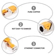 thumbnail image 2 of FRCOLOR  Cat8 Shielded Connector Pass Through Modular Plug Replacement Network Cable, 2 of 8